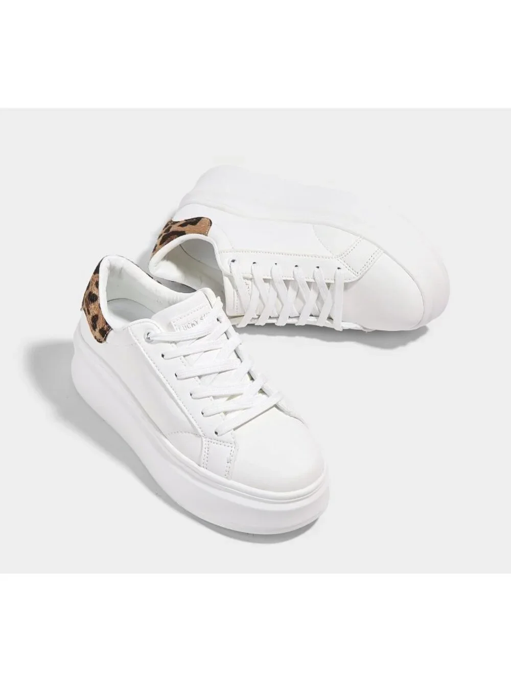 🆕Women's White 2 Platform Fashion Sneakers Classic Low Top Thick Sole Casual